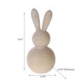 thumbnail image 2 of Natural Wooden Round Bunny Decor, 2 of 3