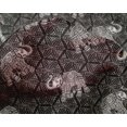 thumbnail image 4 of oneOone Silk Tabby Fabric Elephant Block Printed Fabric 1 Yard 42 Inch Wide, 4 of 4