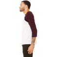 thumbnail image 2 of Bella Canvas T-Shirt de Baseball Manches 3/4, 2 of 3