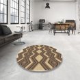 thumbnail image 4 of Ahgly Company Tapis d'Intérieur Rond Lavable en Machine Transitionnel Sable, 6 Pieds Rond, 4 of 7