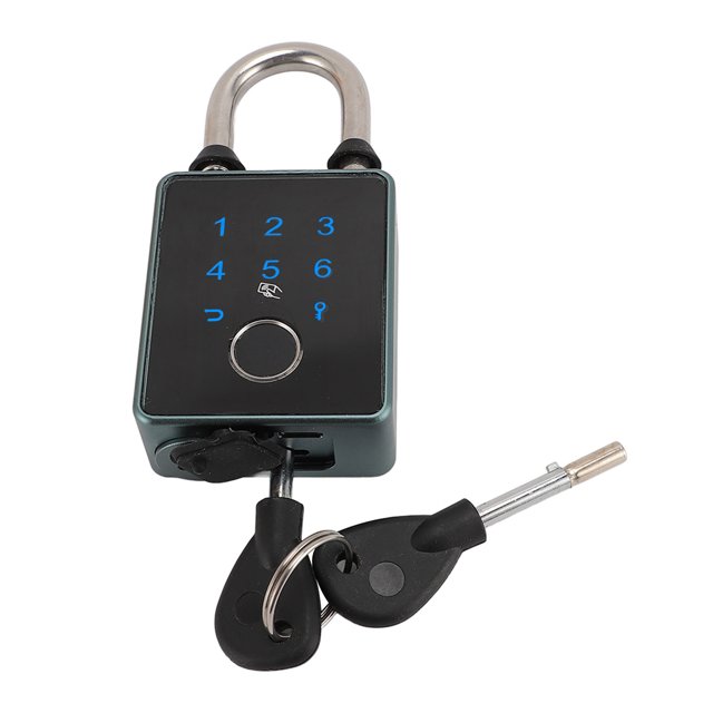 Fingerprint Padlock, Smart Padlock with Digital Keypad Code, Biometric Metal Keyless Thumbprint Lock, Water Resistant, Suitable for Gym, Sports, Bike, School, Locker and Storage