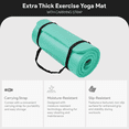 thumbnail image 3 of BalanceFrom Yoga Mat, 1-Inch Extra Thick Exercise Pilates Workout Mat, Aqua Blue, 3 of 6