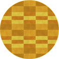 thumbnail image 1 of Ahgly Tapis Rond Lavable en Machine Intérieur Transitionnel Orange Néon, 3 Pieds Rond, 1 of 7