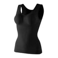 thumbnail image 2 of UPPADA Womens Shapewear Tank Top with Built In Bra Seamless Body Shaper Slimming Compression Camisole Tank Tops Seamless Cami Tank Top Stretch Comfy Soft Base Tees Black,S, 2 of 3