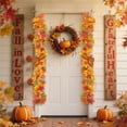 thumbnail image 4 of Fall Garland Fall Decorations for Home Thanksgiving Decor Fall Garland Maple Leaf Hanging Vines Garland Artificial Foliage Garland Thanksgiving Decor for Home Wedding Fireplace Party Christmas, 4 of 6