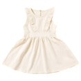 thumbnail image 1 of LNGOOR Bébé Fille Été Coton Lin Robes Volants Décontracté une Ligne de Plage Partie Robe de Soleil 2-6 Ans, 1 of 6