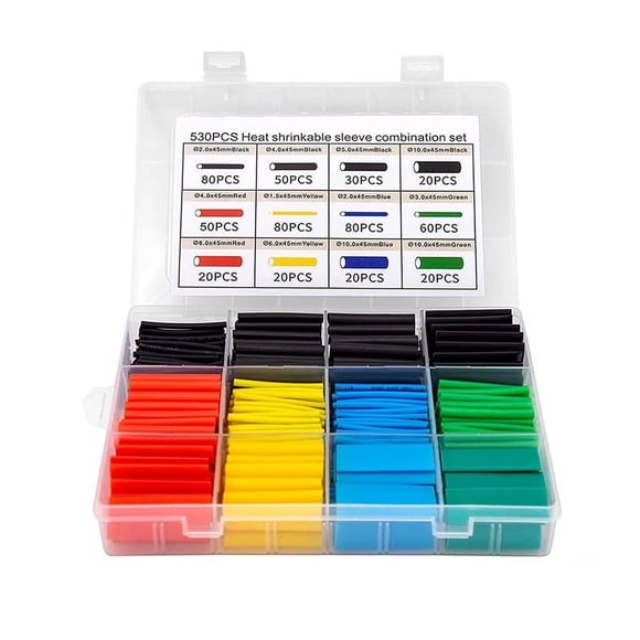 Heat Shrink Tube 560Pcs Cable Heat Shrink Tubing Insulation Tubing Heat Shrink Wrap Cable Conduit Shrink Wrap Tubing