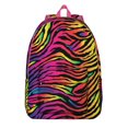 thumbnail image 1 of Rainbow Zebra Pattern Travel Backpack, Colorful Multicolor Zebra Print Daypack with Gradient Cartoon Design for Fashion Lovers, 1 of 5