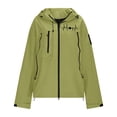 thumbnail image 4 of WRKEKC Imperméable Coupe-Vent pour Couples Léger Toutes Saisons Imprimé à Capuche Chandail de Randonnée Imperméable avec Fermeture Éclair pour Hommes et Femmes Vert P, 4 of 6