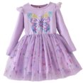 thumbnail image 2 of RXIRUCGD Girls' Dress With Embroidery And Tulle Princess Dress For Small And Medium Children( Purple, Size:8 Years ), 2 of 7