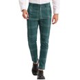 thumbnail image 1 of INSPIRE CHIC Men's Dress Plaid Slim Fit Flat Front Prom Checked Trousers 36 Green, 1 of 6