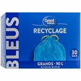 thumbnail image 3 of Great Value Large Blue Recycle Bags, 90L , 30bags, 3 of 4