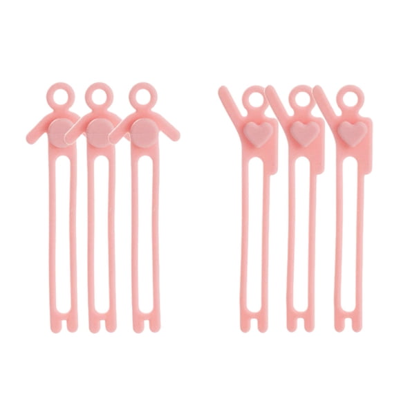 Silicone Cable Ties - Reusable Cord Organizer for Earphone, Charger & Computer Cords | 6-Pack Flexible Elastic Cable Management Straps
