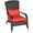 Red, variant on Outsunny Rattan Adirondack Chair Wicker Fire Pit Chair w/ Cushion Dark Blue