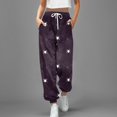 thumbnail image 2 of Nouveau Pantalon Décontracté Mode Impression 3D pour Femmes Taille Haute à Cordon, 2 of 4