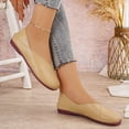 thumbnail image 4 of Khaki Ladies Flats Retro Two Wear Design Round Toe Shallow Mouth Solid Color Comfortable Casual Shoes For Daily Walking Office All Occasions Size 43, 4 of 9