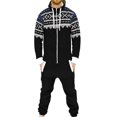 thumbnail image 1 of Mens Fashion Adult Jumpsuit One Piece Non Footed Pajamas, 1 of 2