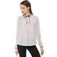 thumbnail image 3 of INSPIRE CHIC Blouse à Col à Volants Noué pour Femme Manches Longues Hauts, 3 of 6