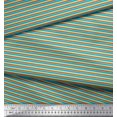 thumbnail image 2 of Soimoi Orange Moss Georgette Fabric Horizontal Stripe Printed Fabric 1 Yard 42 Inch Wide, 2 of 5