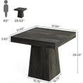 thumbnail image 2 of Tribesigns Square Dining Table for 4, 31.5-Inch Kitchen Table Small Dinner Table with Sturdy Pedestal Base, Farmhouse Dining Room Table for Home Dining Room, Living Room, Kitchen, Gray, 2 of 9