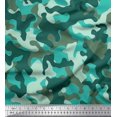 thumbnail image 1 of Soimoi Modal Satin Fabric Two Tone Camouflage Printed Fabric 1 Yard 42 Inch Wide, 1 of 3