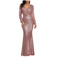 thumbnail image 2 of Uppada Robe à Col Rond pour Femmes, Couleur Unie, Robes d'Invitée de Mariage, Ceinture, Cocktail Party, Tenue de Travail, Coupe Ajustée, Robe Crayon, Robes Midi Décontractées, Liquidation en Liquidation, 2 of 8
