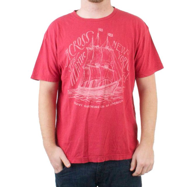 CXXVI Clothing - Ship Antique Red T-Shirt - Large