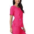 thumbnail image 4 of Adar Universal Women's Scrub Set - V-neck Scrub Top and Elastic Pull-On Scrub Pants, 4 of 8