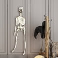 thumbnail image 4 of Halloween Skeletons Life Size,Realistic Human Skeleton Full Body,Movable Posable Joints Skeleton,Creepy Halloween Plastic Skeleton for Graveyard Decorations,Haunted House Props Indoor/Outdoor Decor, 4 of 9