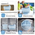 thumbnail image 4 of DEBGFS 8Pcs Silicone Baby Feeding Set Soft Baby Weaning Supplies Cute Self Feeding Eating Utensils Set Dishwasher Safe for Baby Green,blue, 4 of 8