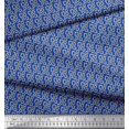 thumbnail image 3 of Soimoi Blue polyester Crepe Fabric Square Geometric Print Sewing Fabric Yard 52 Inch Wide, 3 of 3