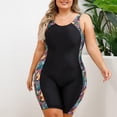 thumbnail image 4 of Aboser Plus Femme une-Pièce Maillot Dermoprotecteur Grande Taille Maillot de Bain Sans Manches Été Col Ras du Cou Surf Maillot de Bain Contrôle du Ventre Combinaison, 4 of 8