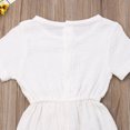 thumbnail image 4 of Sylvamorning Infant Baby Romper Solid Color Short Sleeve Elastic Waist Jumpsuit, 4 of 7