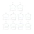 thumbnail image 2 of Wweixi 10 Pcs Cintres de Maillot de Bain Présentoir de Lingerie Spectacle Collection Robe de Séchage pour Style L 3021, 2 of 6