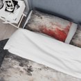 thumbnail image 4 of Designart "Lunar Surface in Grey and Red" Tachisme Bedding Covert Set - Abstract Grey Modern Bed Set With 2 Shams, 4 of 6