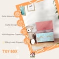 thumbnail image 4 of Qaba Coffre à Jouets avec Couvercle, Organisateur de Rangement pour Jouets pour Chambre, Rose, 4 of 9