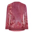 thumbnail image 4 of TIMIFIS Womens Tunics Casual Blouse Ruffle Button Up Long Sleeve Henley Tunic Shirts Fit Flare-Red-MFall, 4 of 4