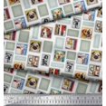 thumbnail image 3 of Soimoi Polyester Crepe Fabric Frames,Women & Dogs Patchwork Printed Fabric 1 Yard 42 Inch Wide, 3 of 3