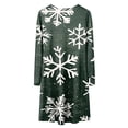thumbnail image 4 of Zanarzt Robe à Manches Longues pour Fille Robe de Noël pour Fille Imprimé Bal Fête Fête de Noël Robes pour Fille Vert, 13-14 Ans, 4 of 5