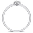 thumbnail image 3 of Miabella Diamond Accent Sterling Silver Floral Promise Ring, 3 of 5
