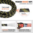 thumbnail image 3 of VEVOR Vertical Lifeline Assembly, 0.55'' x 25' Fall Protection Rope with 30 KN Breaking Tension, Polyester Roofing Rope with Steel Snap Hooks, Rope Grab, and Shock Absorber, ANSI Compliant, 3 of 9