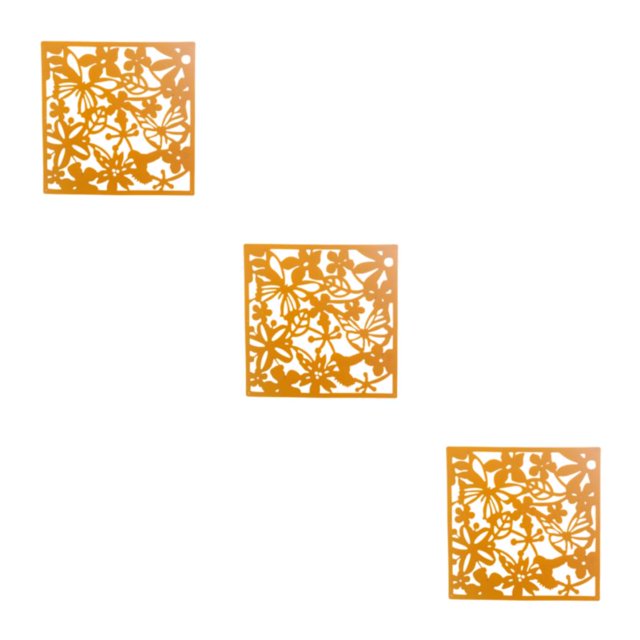 ZheElen 4piece Lightweight Hanging Divider Screens For Versatile Space Foldable Yellow Butterflies 3Set