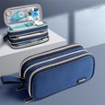 thumbnail image 2 of tredstone Linen Durable Pen Bag With Six Layers Of Classified Storage For Easy Organization Large Pencil Case Sapphire blue, 2 of 6
