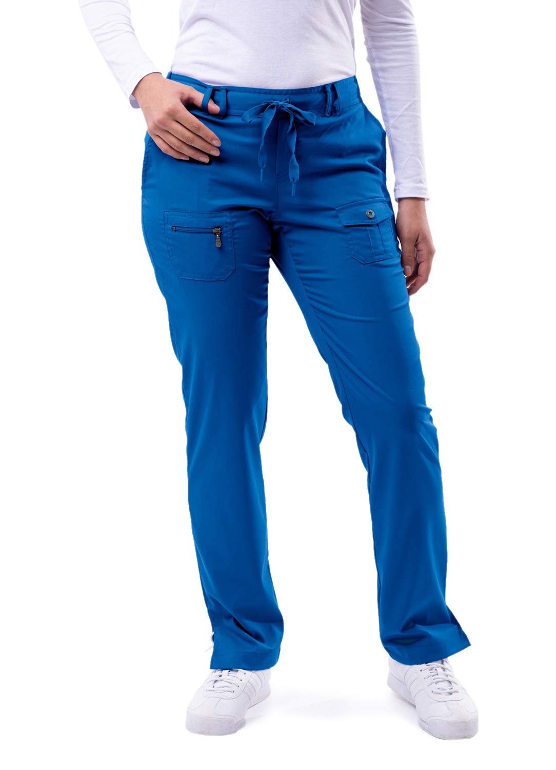 ADAR Pro Pantalon d'Uniforme Ajusté pour Femmes, Noir, 6 Poches