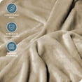 thumbnail image 2 of Bare Home Microplush Fleece Blanket - 300 GSM - Fuzzy Microfleece - Soft & Plush - Giant, Oyster, 2 of 9