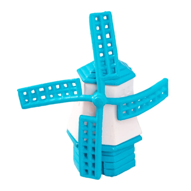 Windmill Desk Ornament for Indoor Spaces—Decorative Succulent for Home and Patio