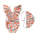 thumbnail image 3 of Girl Swimsuits 1 Piece Bathing Suits Sleeveless Flounce Printed Girl Bathing Suit L, 3 of 4