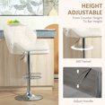 thumbnail image 4 of HOMCOM Adjustable Swivel Bar Stools Set of 2 with Velvet Upholstery, 4 of 10