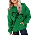 thumbnail image 1 of Milgrthf Filles Garçons Chandails à Capuchon de la Saint-Valentin Chandails Décontractés Mignons à Manches Longues Col Ras du Cou Préados Filles Coupe Ample Chandails à Enfiler Hauts Vert 9 Ans, 1 of 4