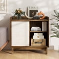 thumbnail image 4 of Gymax Buffet Bahut en Rotin avec Tablettes Ajustables Armoire de Rangement et Porte Coulissante, 4 of 10